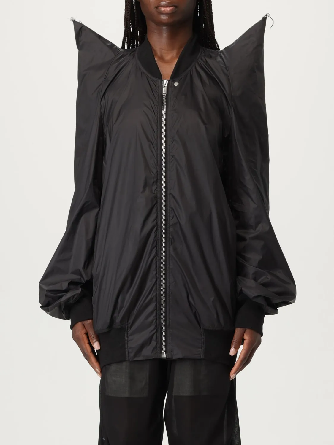 Bomber di nylon con spalle a punta Rick Owens