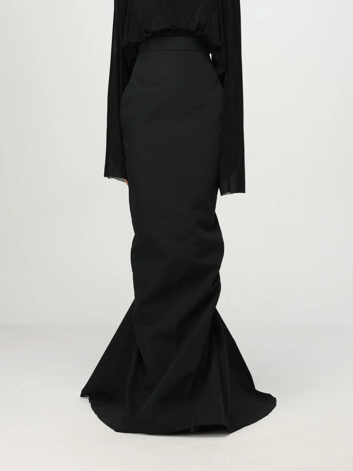 Gonna Lido Rick Owens in poliestere e cotone