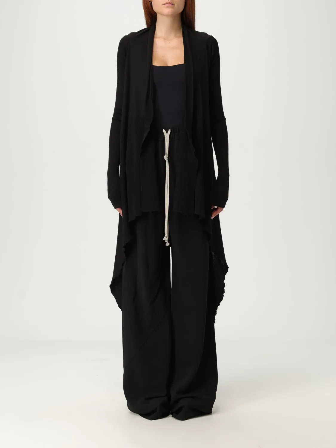 Cardigan asimmetrico in lana vergine Rick Owens