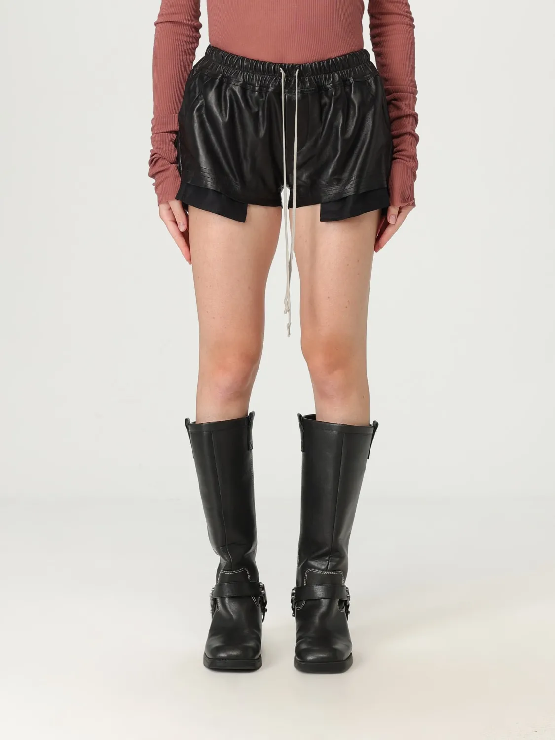 Pantaloncino Rick Owens in pelle