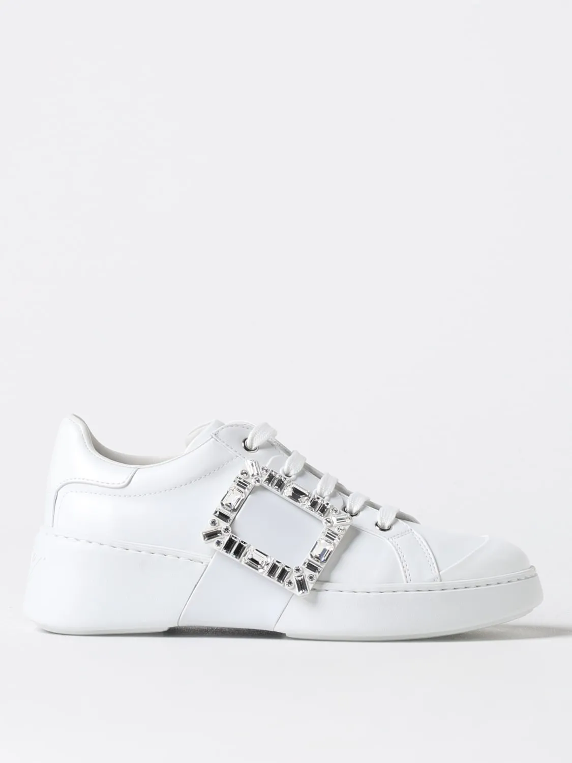 Sneakers Viv' Skate Roger Vivier in pelle con fibbia gioiello