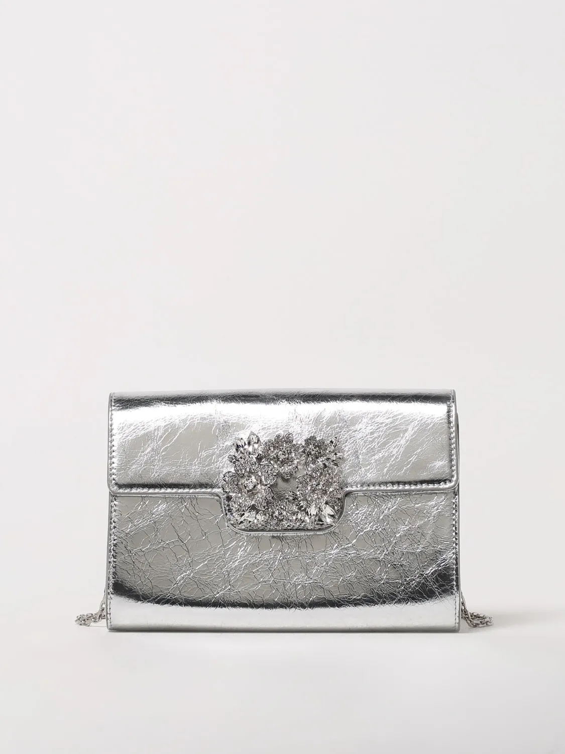 Borsa a tracolla mini in pelle laminata Roger Vivier