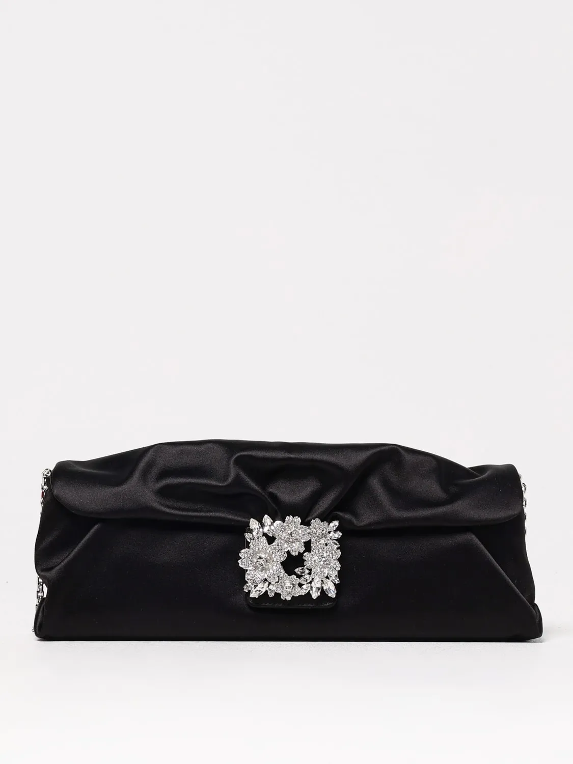 Pochette Efflorescence in raso Roger Vivier
