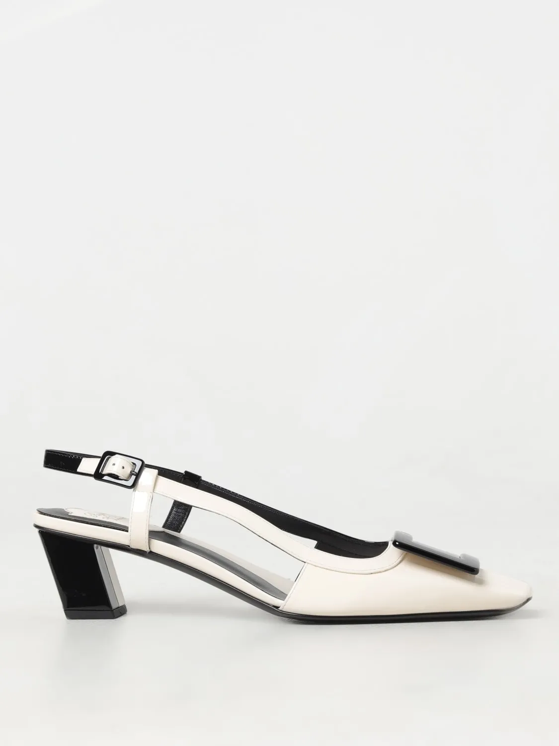 Slingback Belle Vivier Roger Vivier in vernice con fibbia decorativa