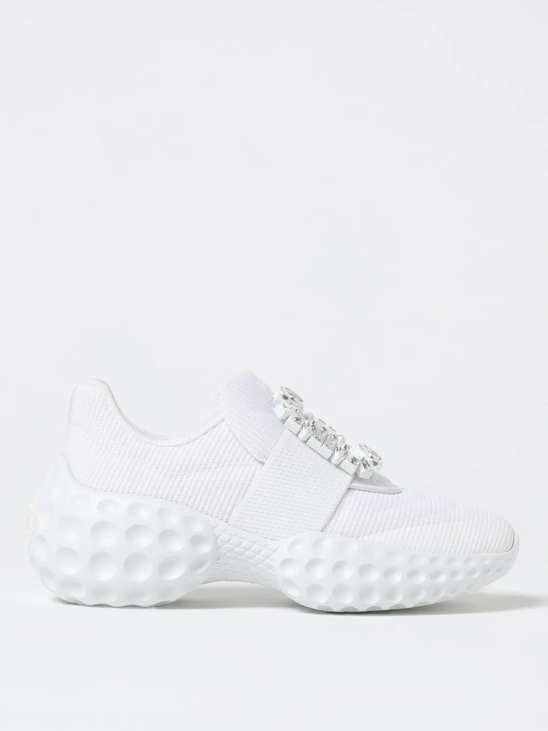 Sneakers Viv' Run Light Roger Vivier in mesh con fibbia gioiello