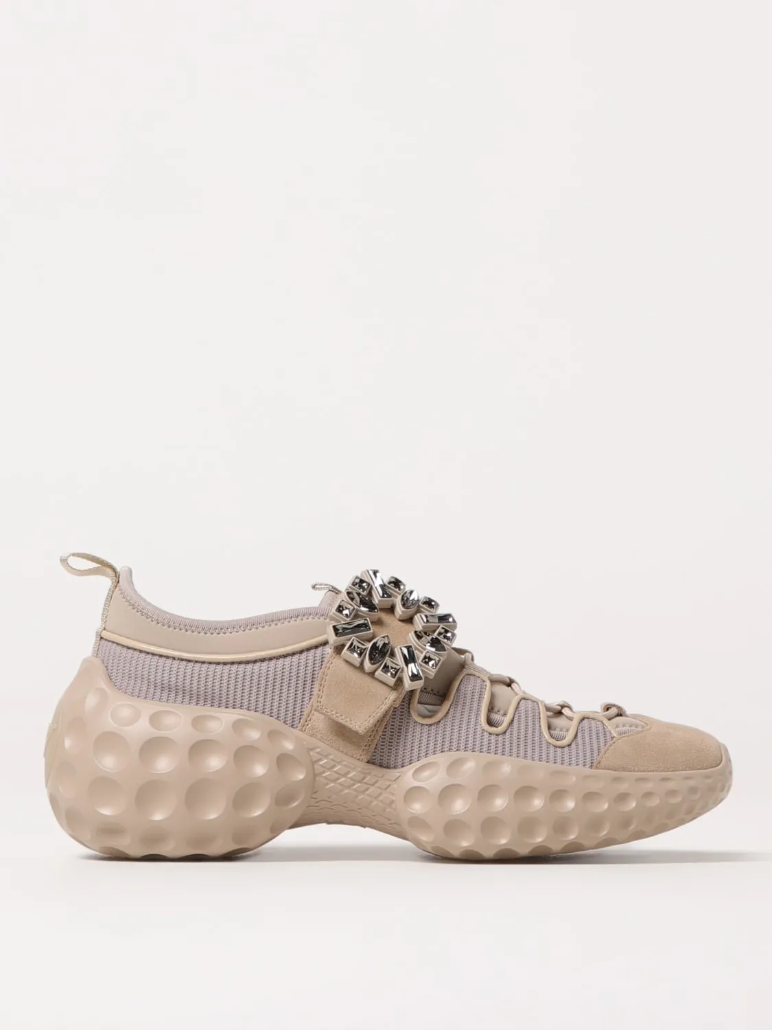 Sneakers Viv Run Roger Vivier in camoscio e mesh