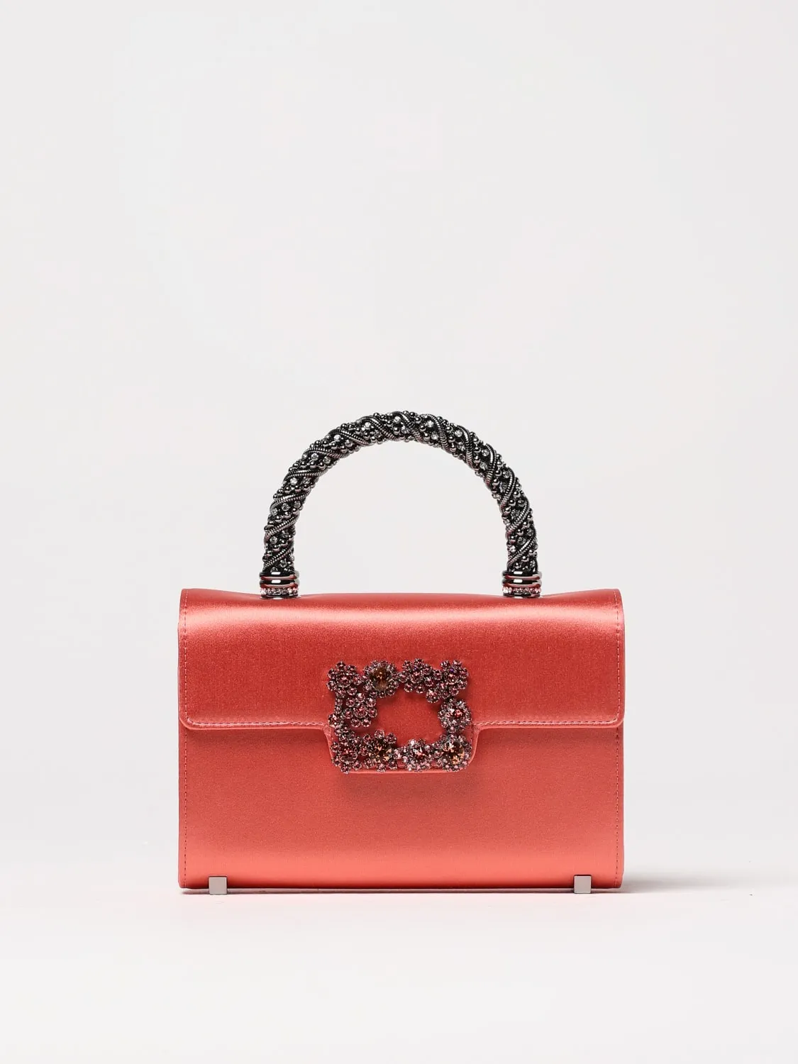 Borsa Mini Jewel Efflorescence Roger Vivier in raso