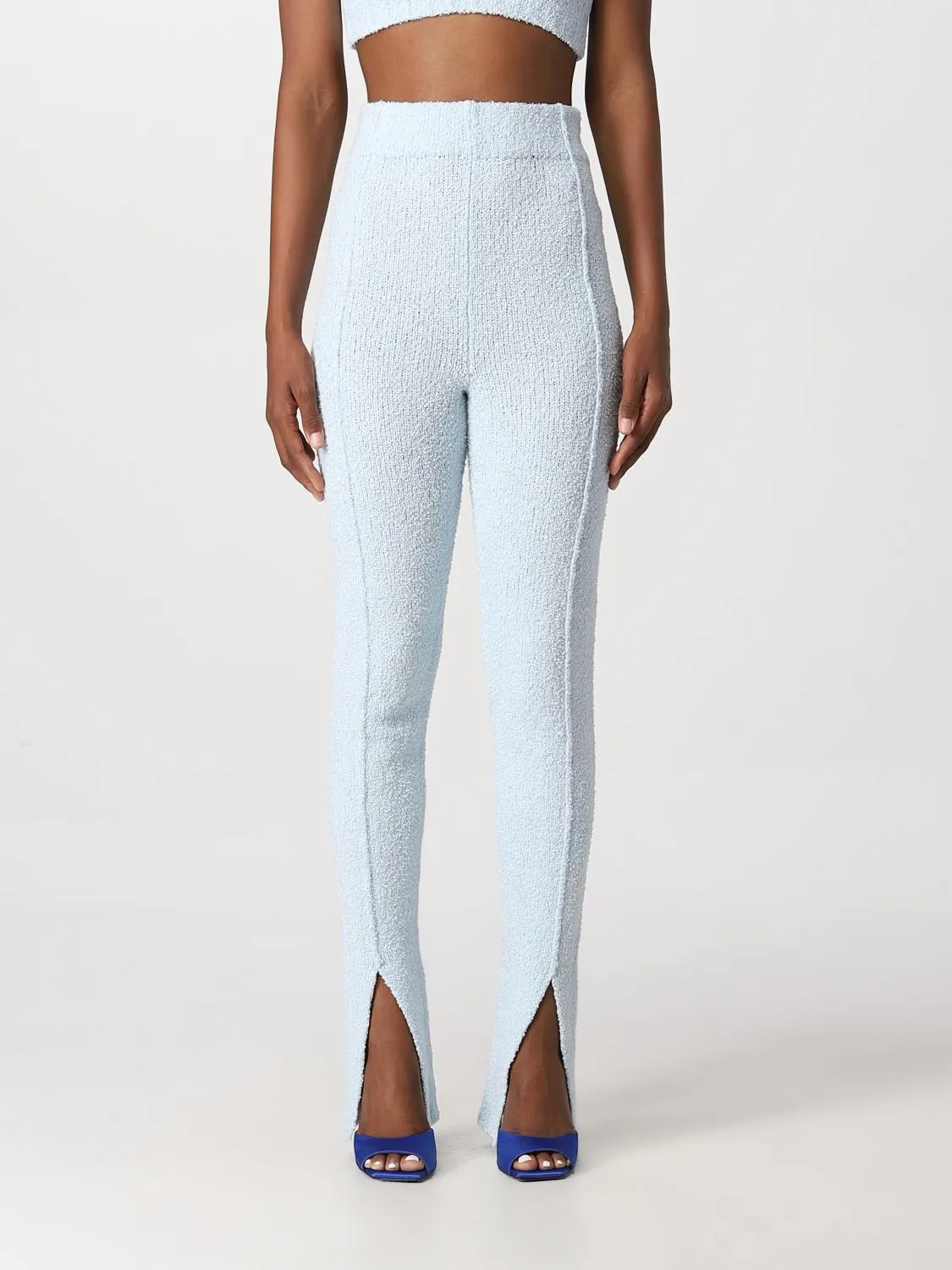 Leggings Aliciana Rotate misto cotone e cashmere bouclé