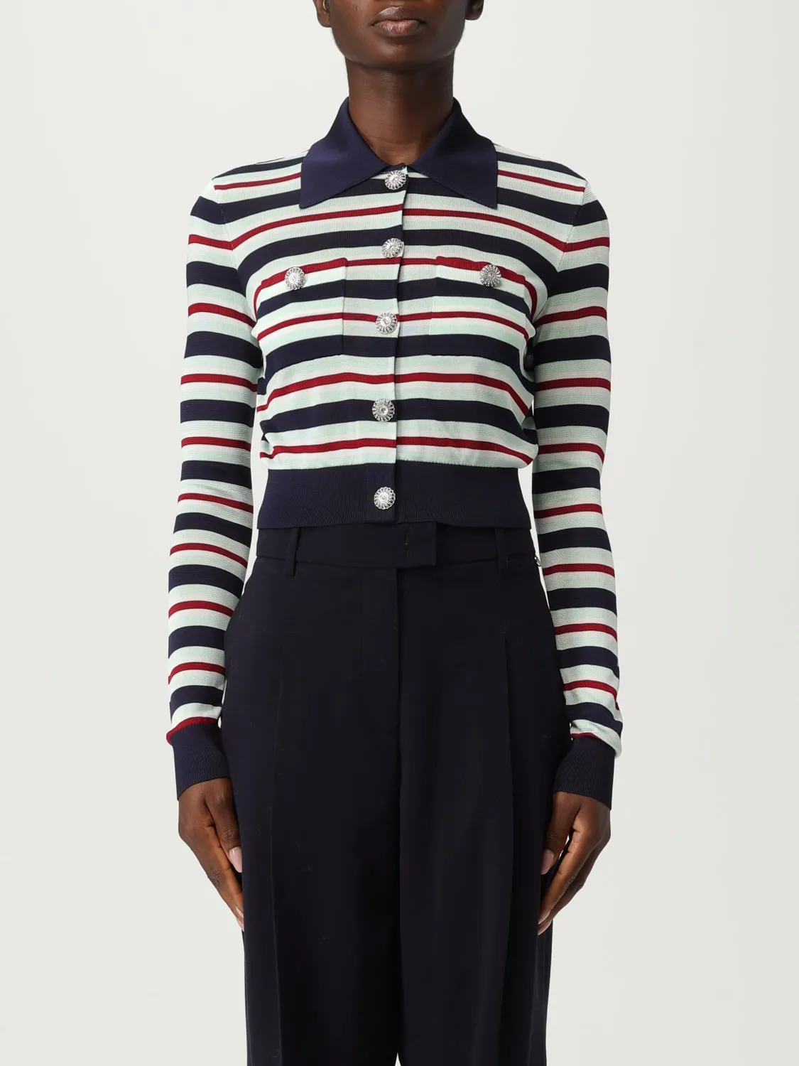 Polo in misto lana a righe Rotate