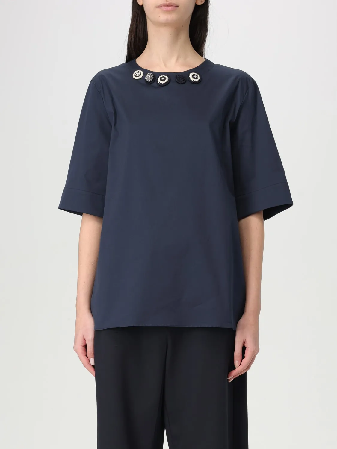 Blusa 'S Max Mara in misto cotone con applicazioni