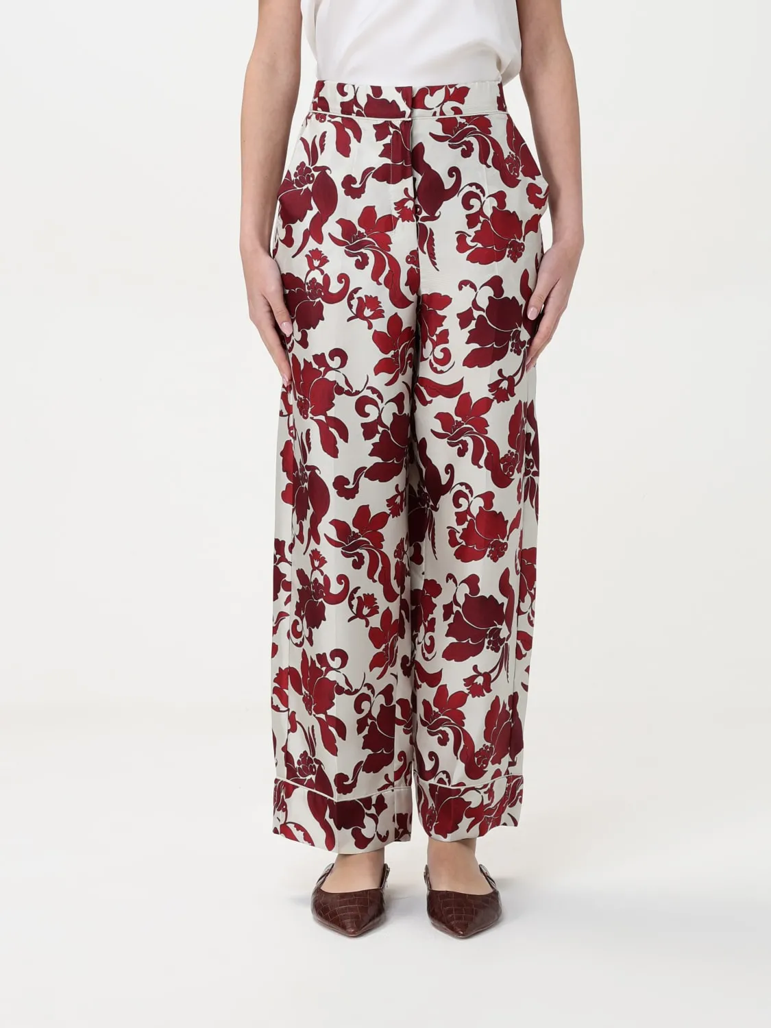 Pantaloni 'S Max Mara in seta stampata