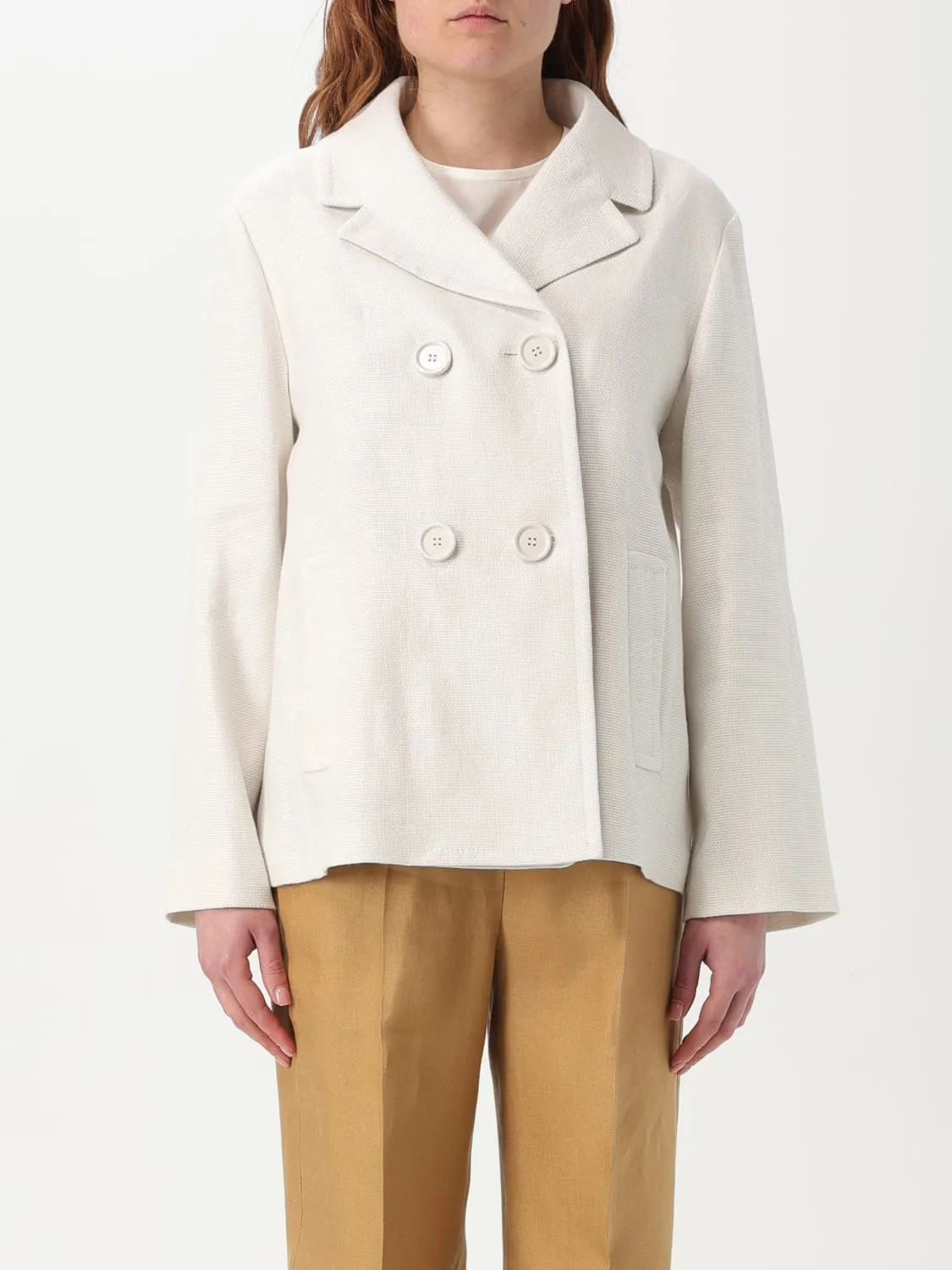 Caban 'S Max Mara in lino e cotone
