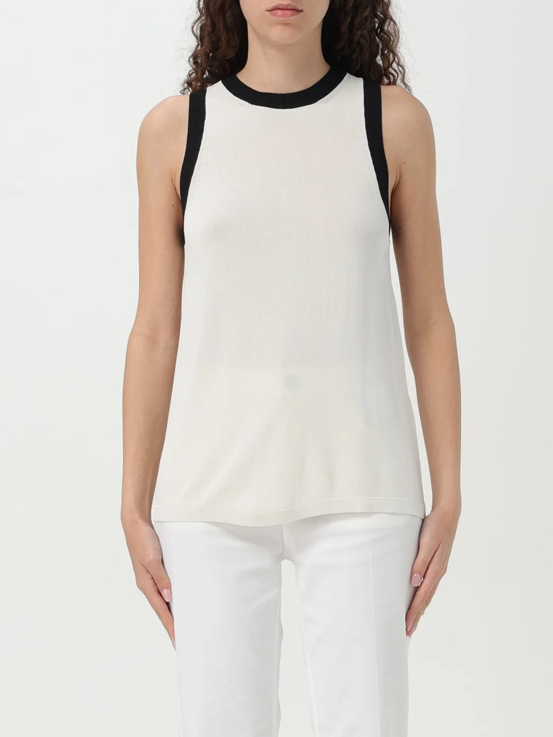 Top Slalom a girocollo 's Max Mara in misto viscosa