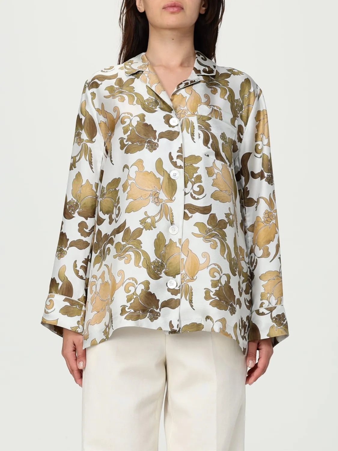 Camicia 'S Max Mara in seta con stampa floreale