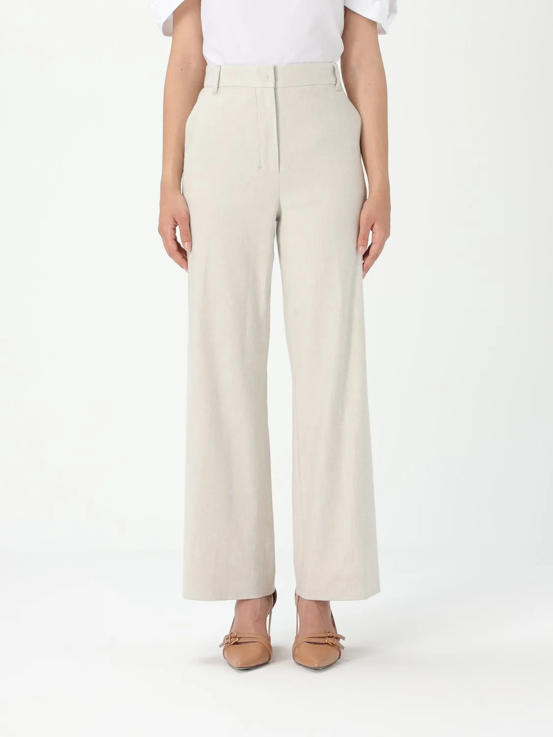 Pantalone classico 'S Max Mara in misto lino