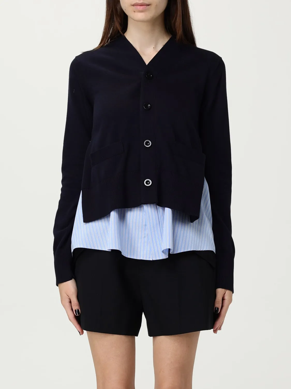Cardigan in cotone Sacai