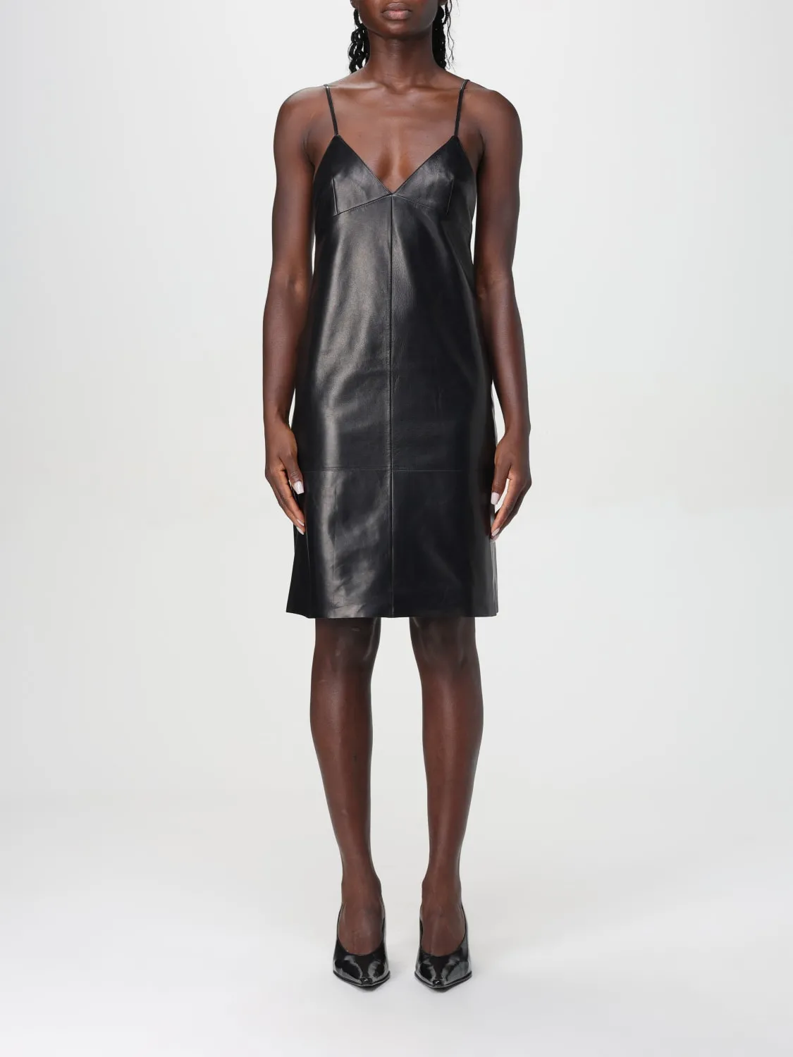 Abito in pelle di agnello Saint Laurent