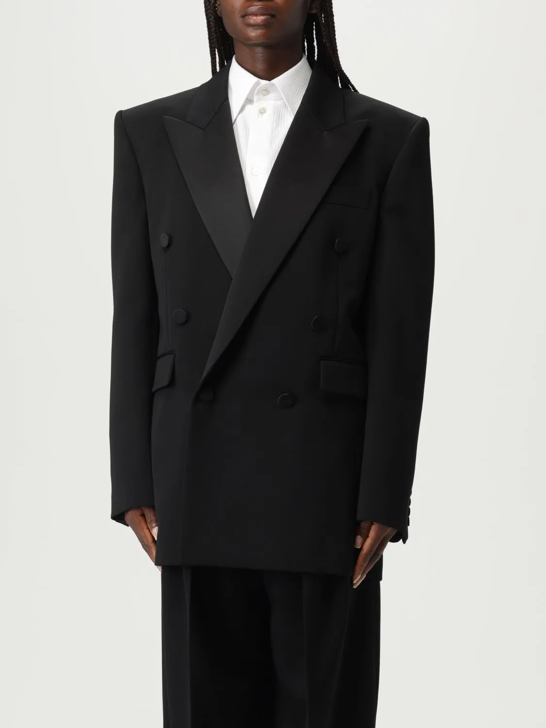 Blazer da smoking in lana Saint Laurent