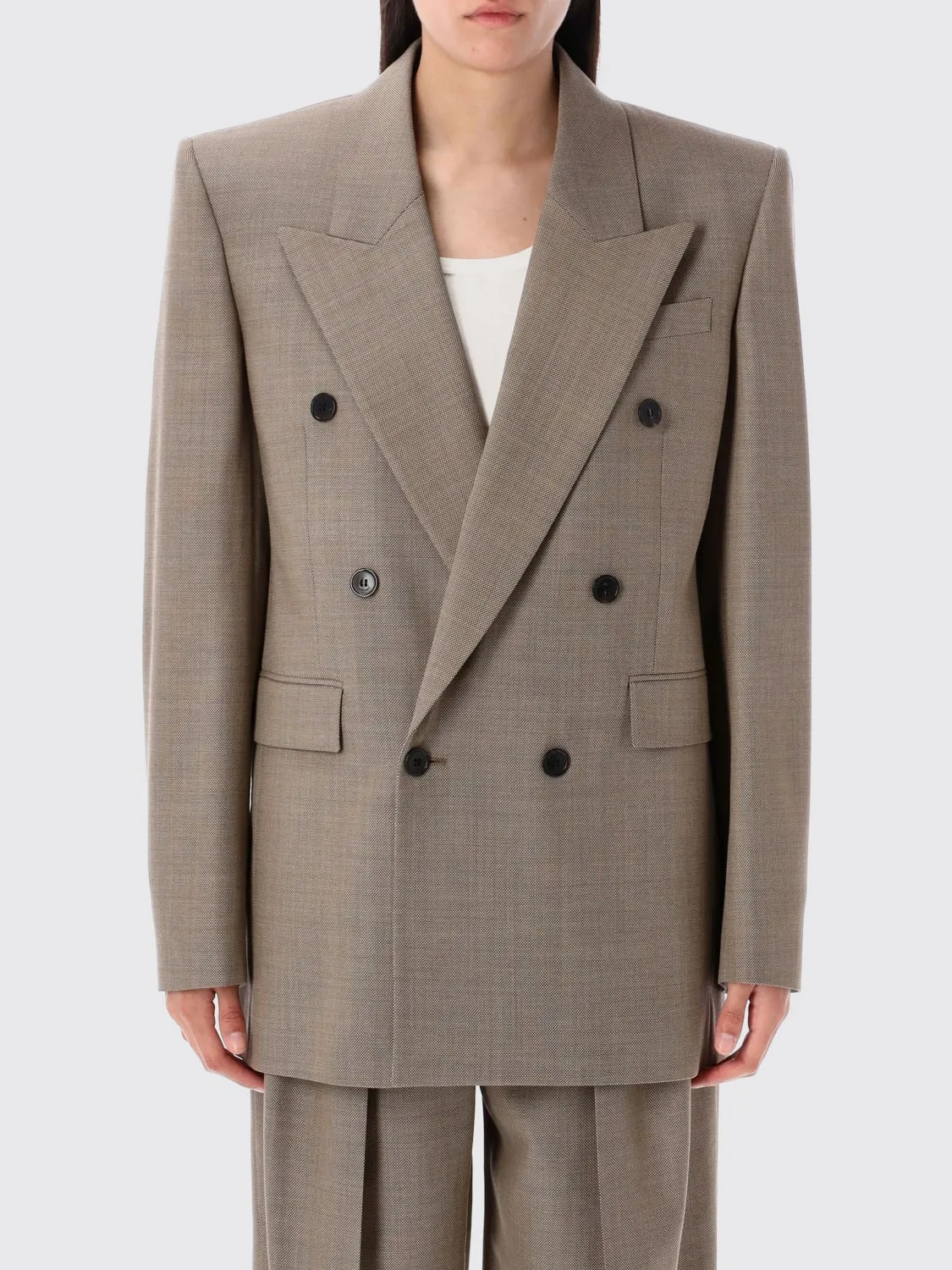 Blazer a doppiopetto di lana Saint Laurent