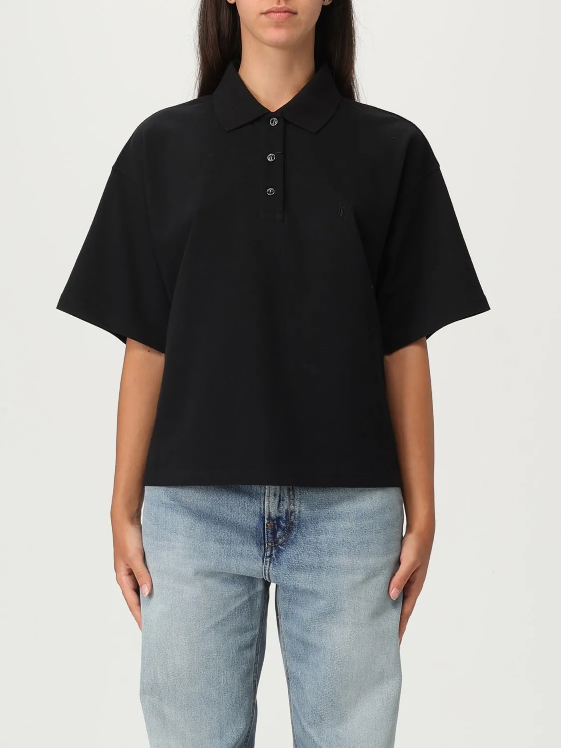Polo in misto cotone Saint Laurent