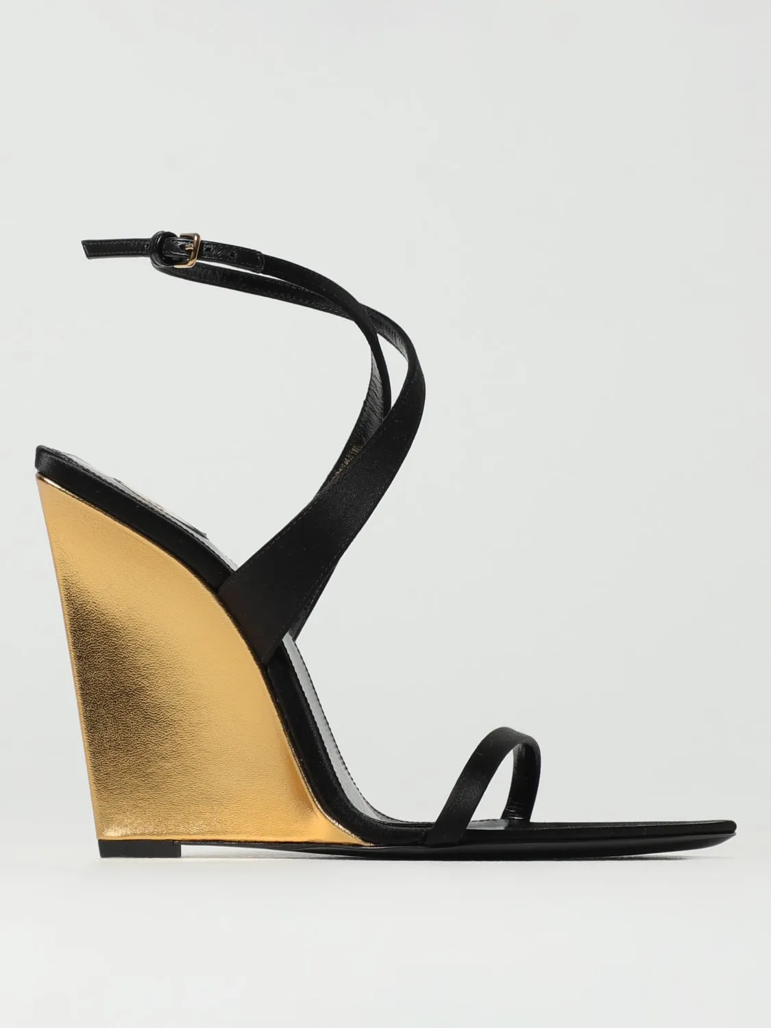 Sandalo Salomè Saint Laurent in raso e pelle