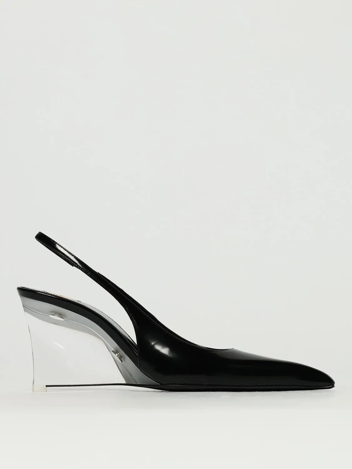 Ballerina Saint Laurent in cavallino animalier e nappa