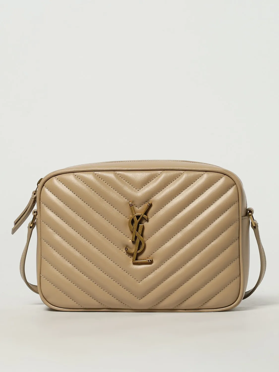 Camera bag Lou Saint Laurent in pelle trapuntata chevron