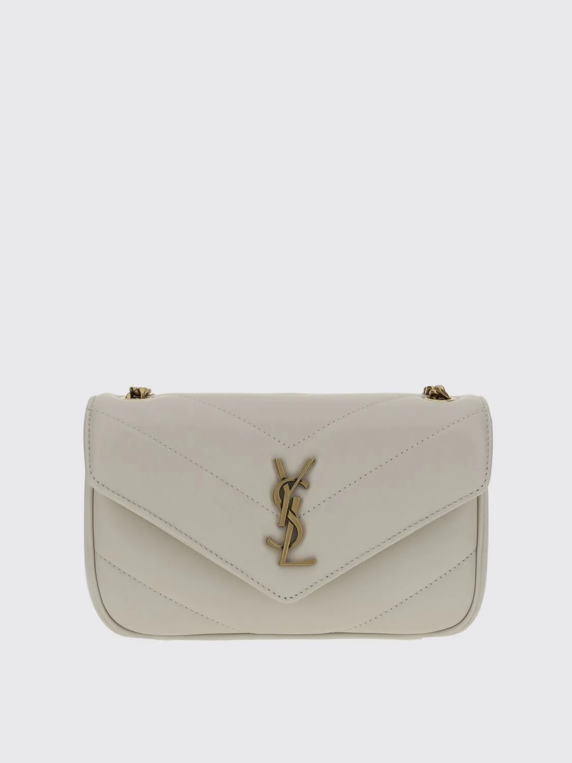 Pochette Loulou Mini Saint Laurent in nappa trapuntata chevron