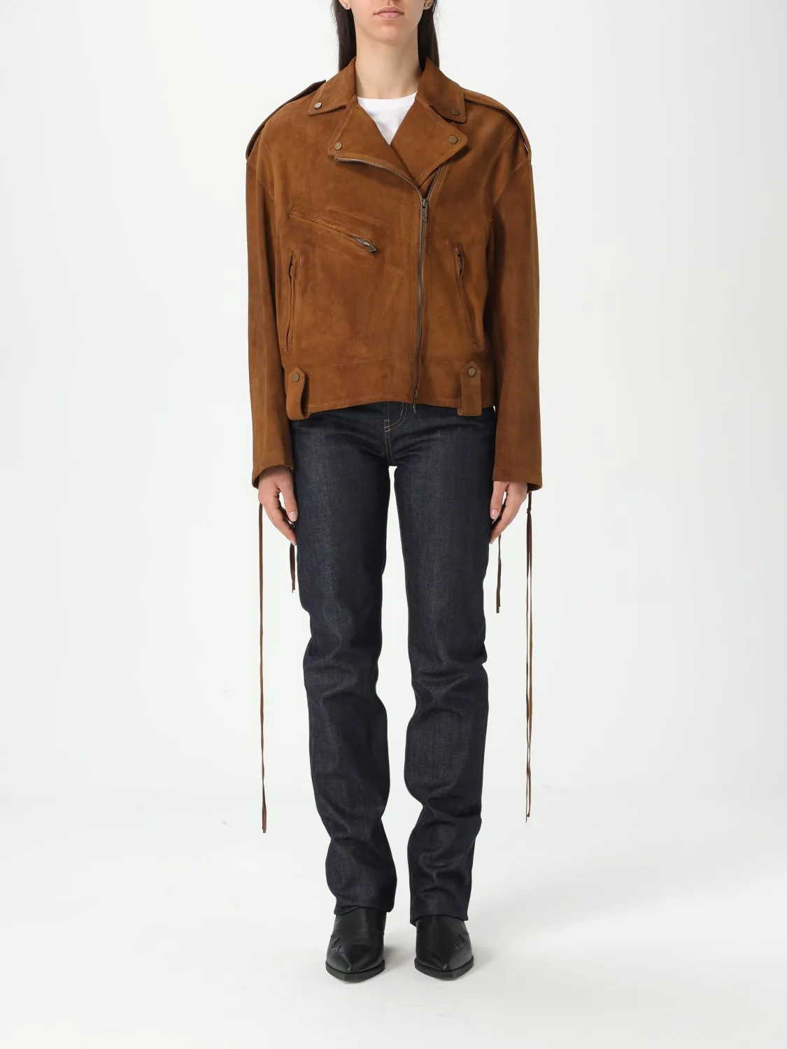 Chiodo di pelle scamosciata Salvatore Santoro