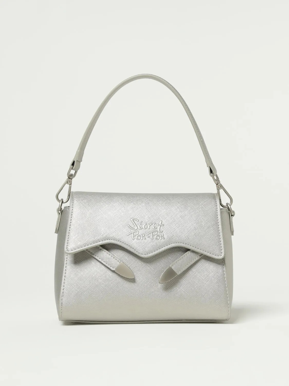 Borsa Quira Grain XSmall Secret Pon-Pon in pelle sintetica saffiano