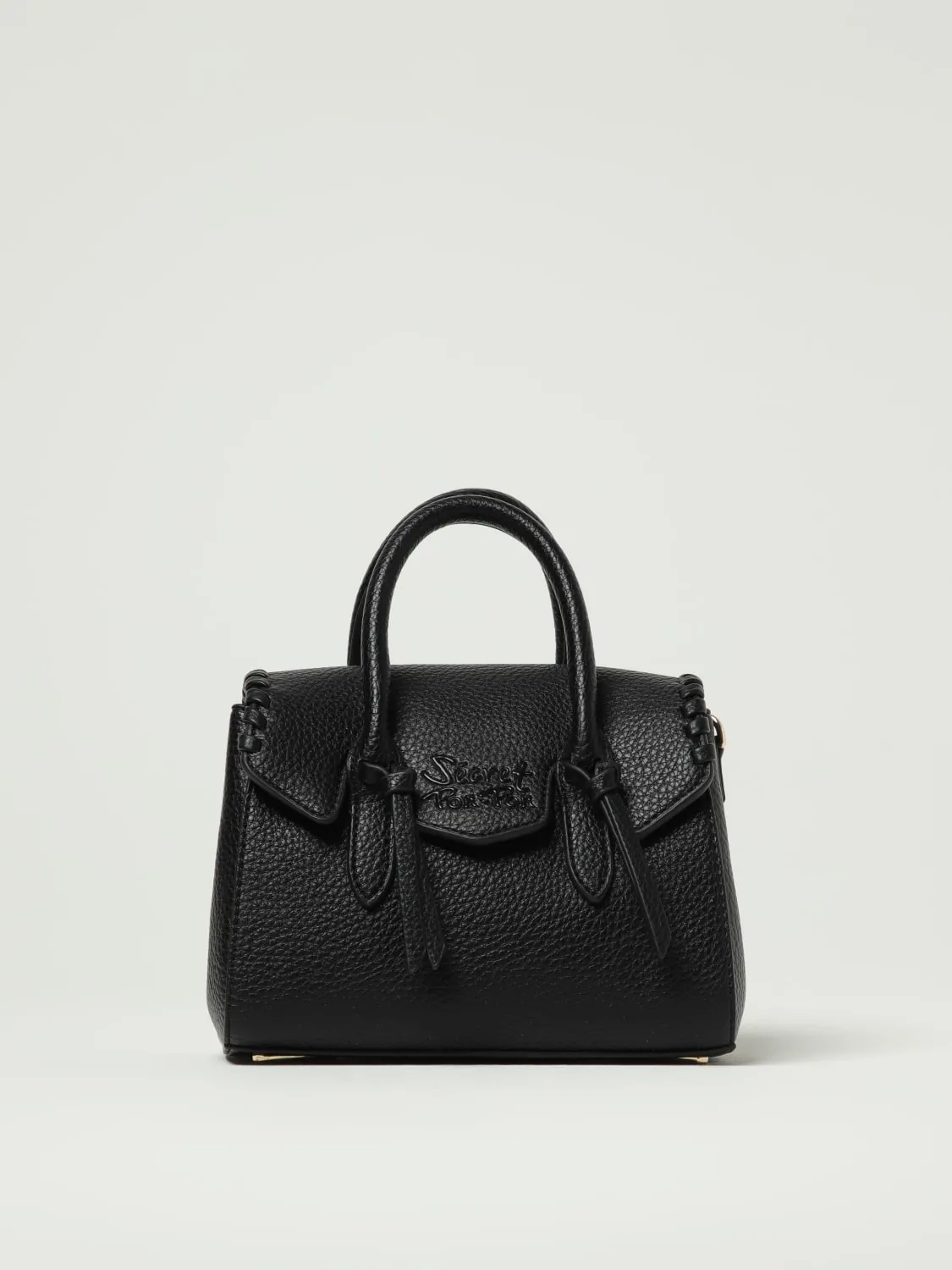 Borsa Laya XSmall Secret Pon-Pon in pelle sintetica a grana