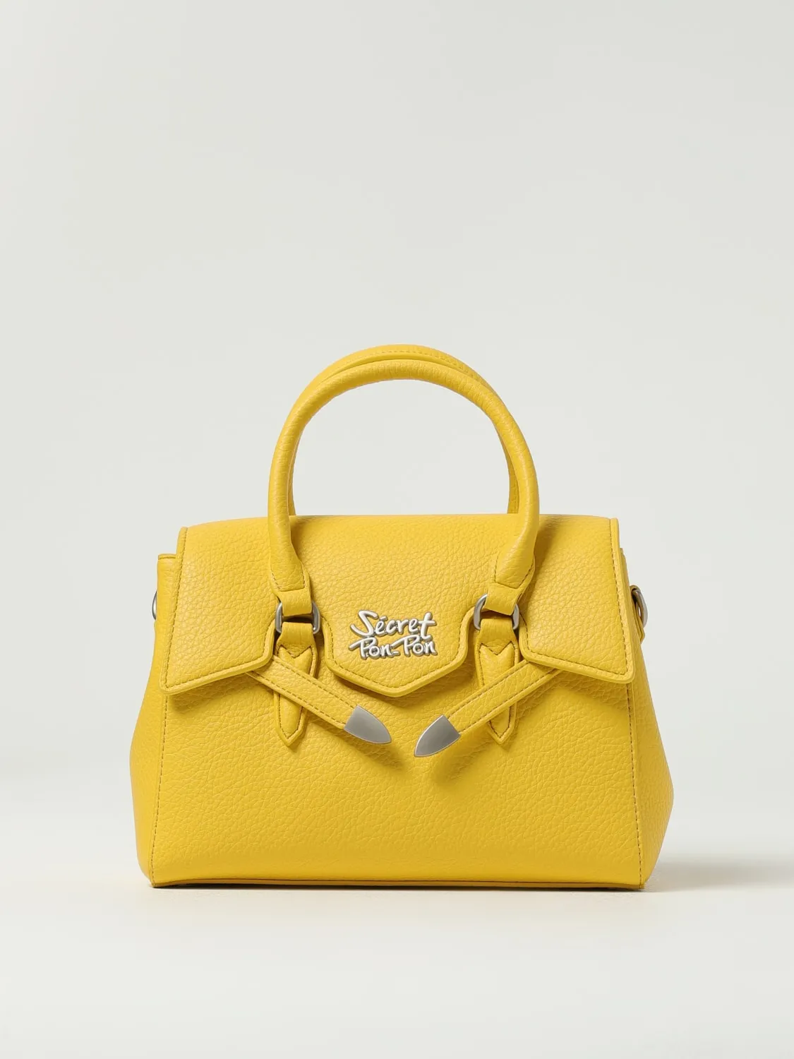 Borsa Odeth Line Secret Pon-Pon in pelle sintetica a grana