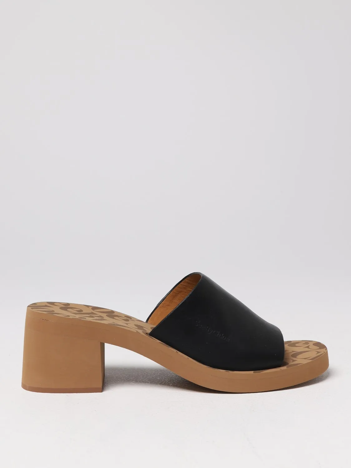 Mules Joline See by Chloé in pelle e gomma