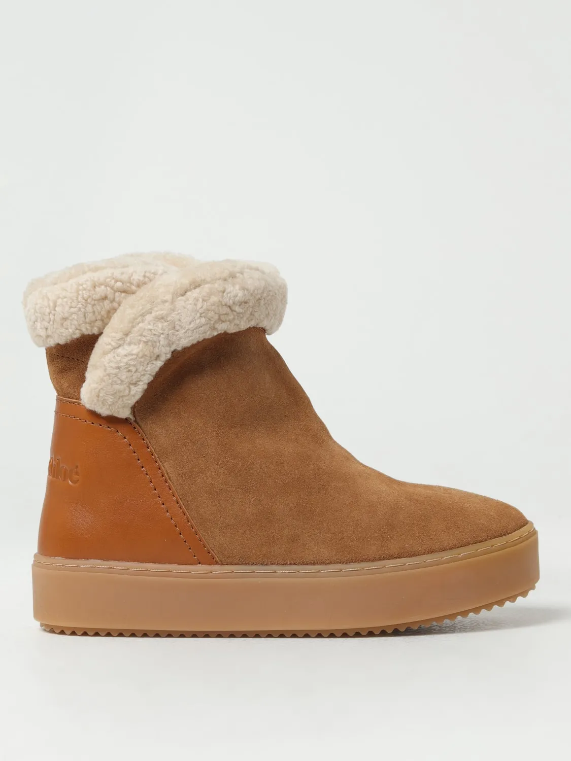 Stivaletto See by Chloé in camoscio e shearling