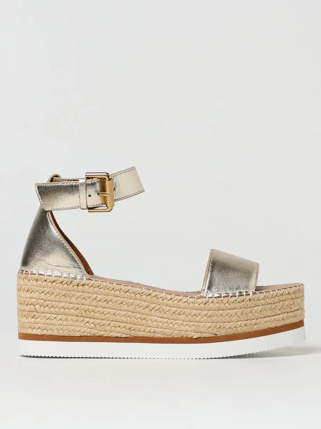 Espadrillas See by Chloé in pelle metallizzata