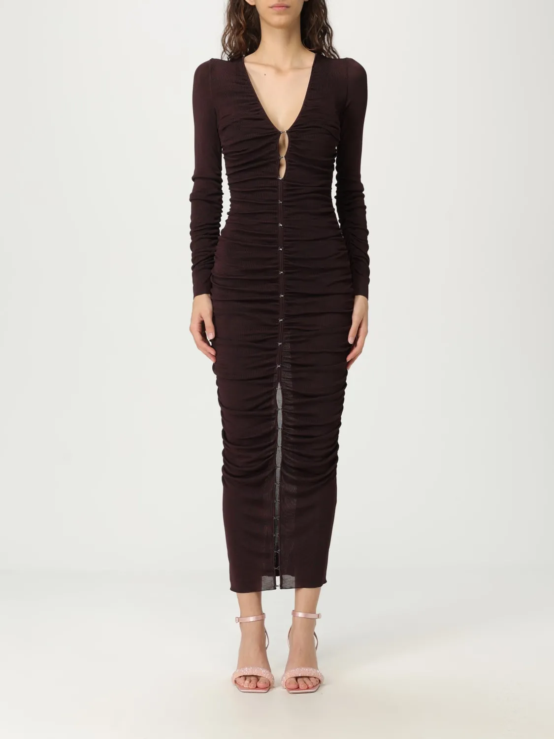 Abito Self-Portrait in maglia di viscosa