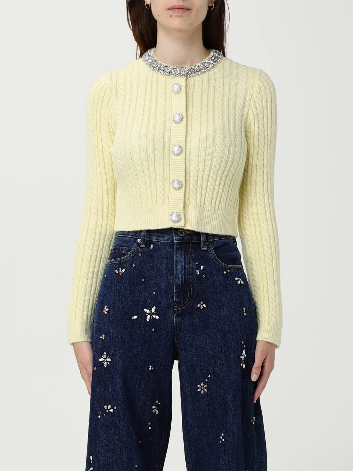 Cardigan Self-Portrait in misto lana