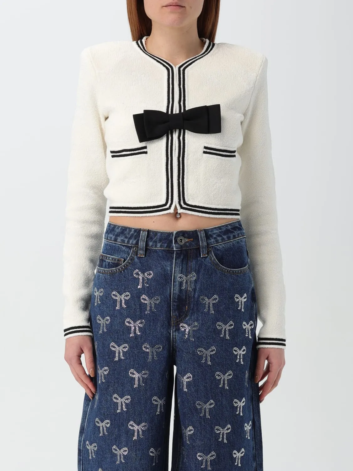 Cardigan Self-Portrait in misto cotone