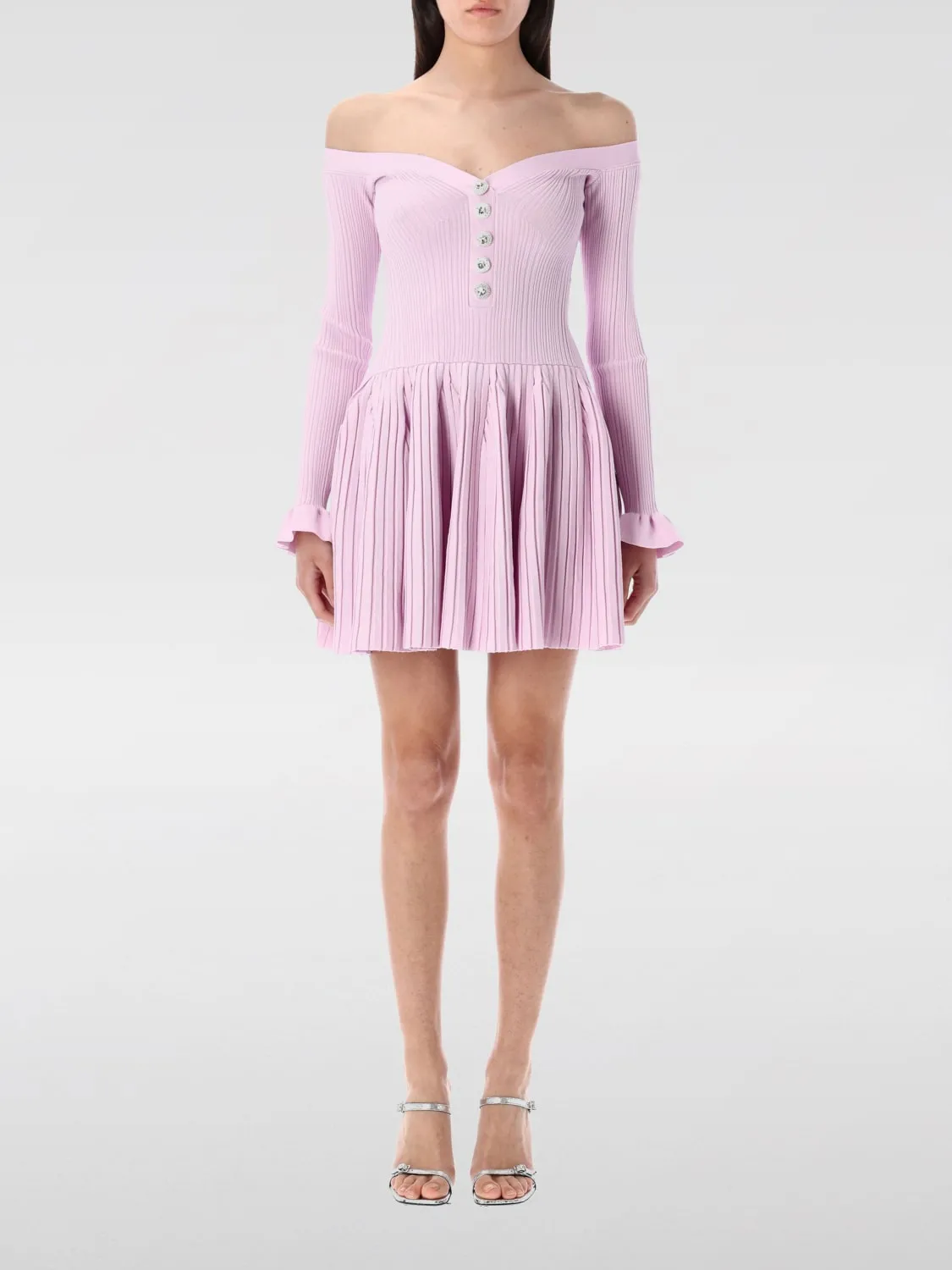 Abito Self-Portrait in maglia a costine