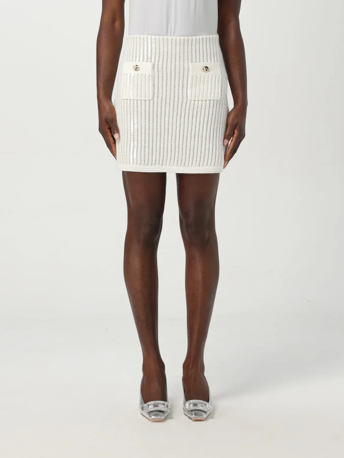 Gonna in cotone e cashmere Self-Portrait