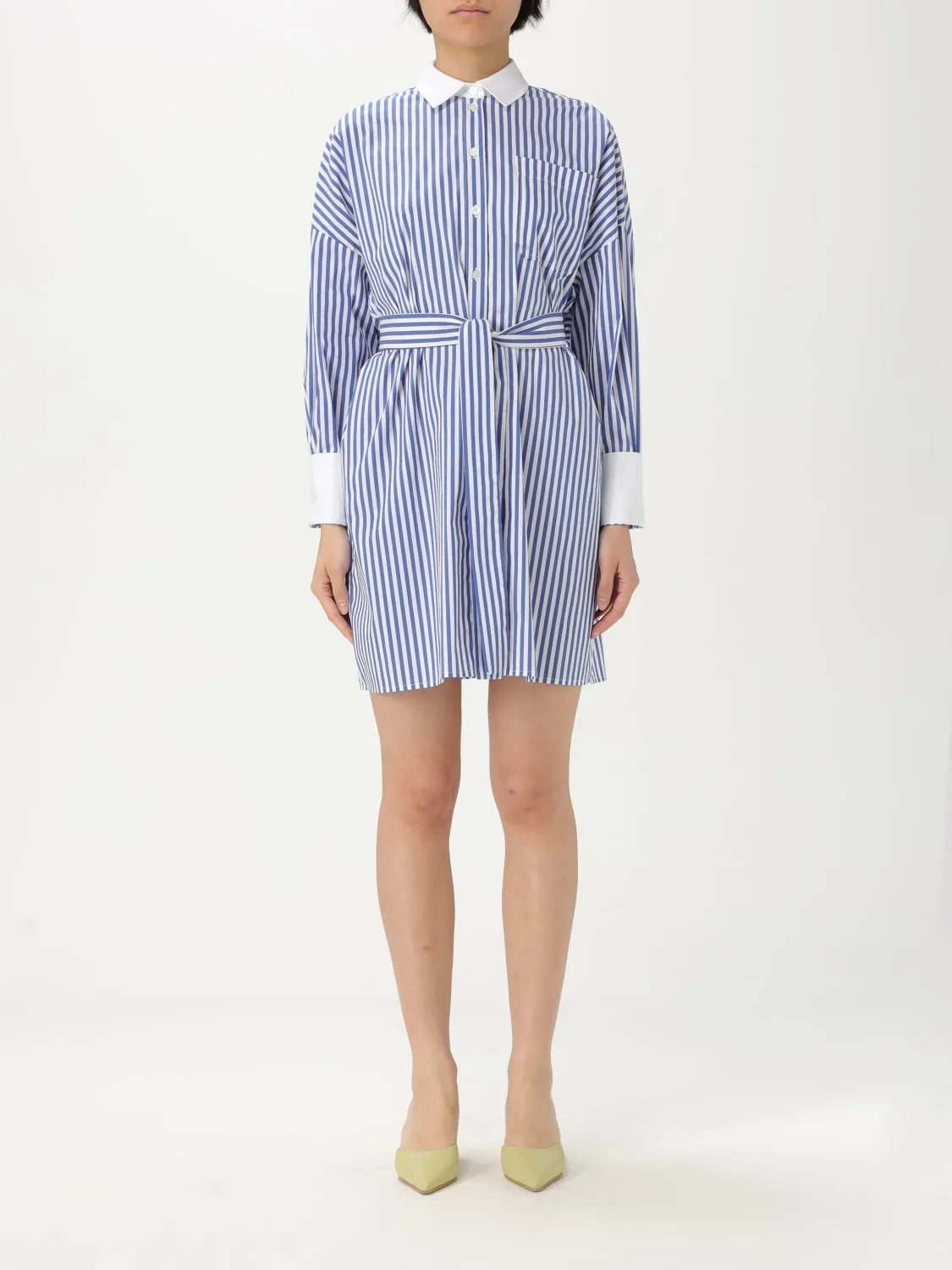 Abito chemisier Semicouture in cotone a righe