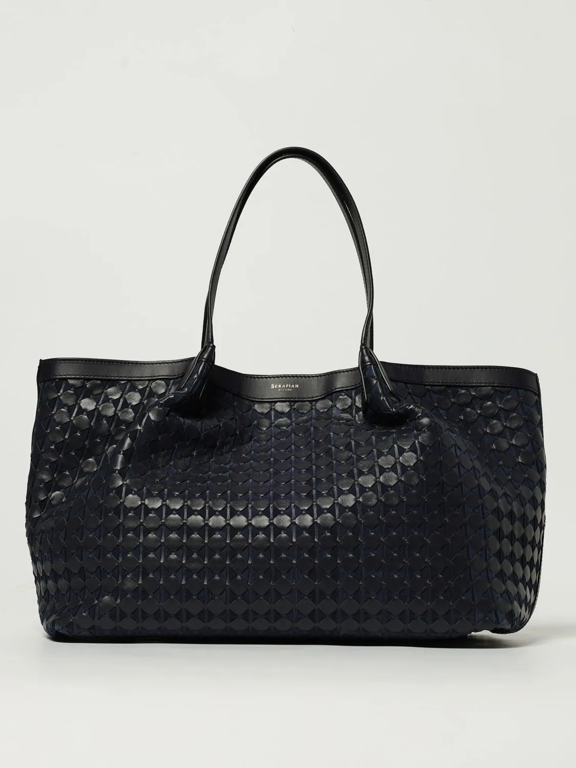 Borsa Mosaico Tote Serapian in pelle intrecciata