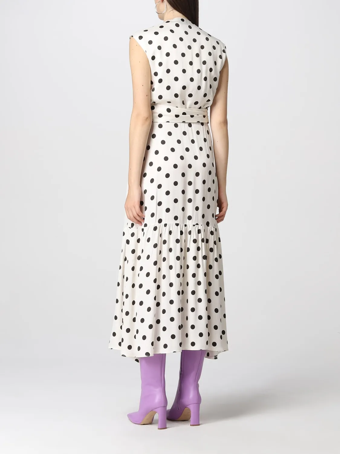 Lungo scollo v stampa pois