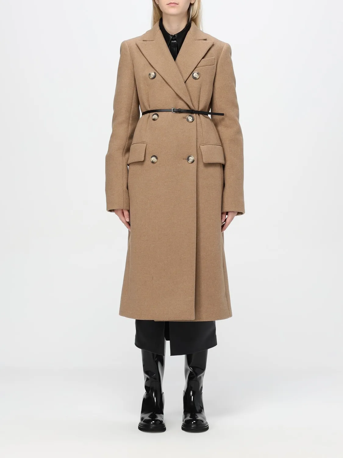 Cappotto a doppiopetto Sportmax in lana e cashmere