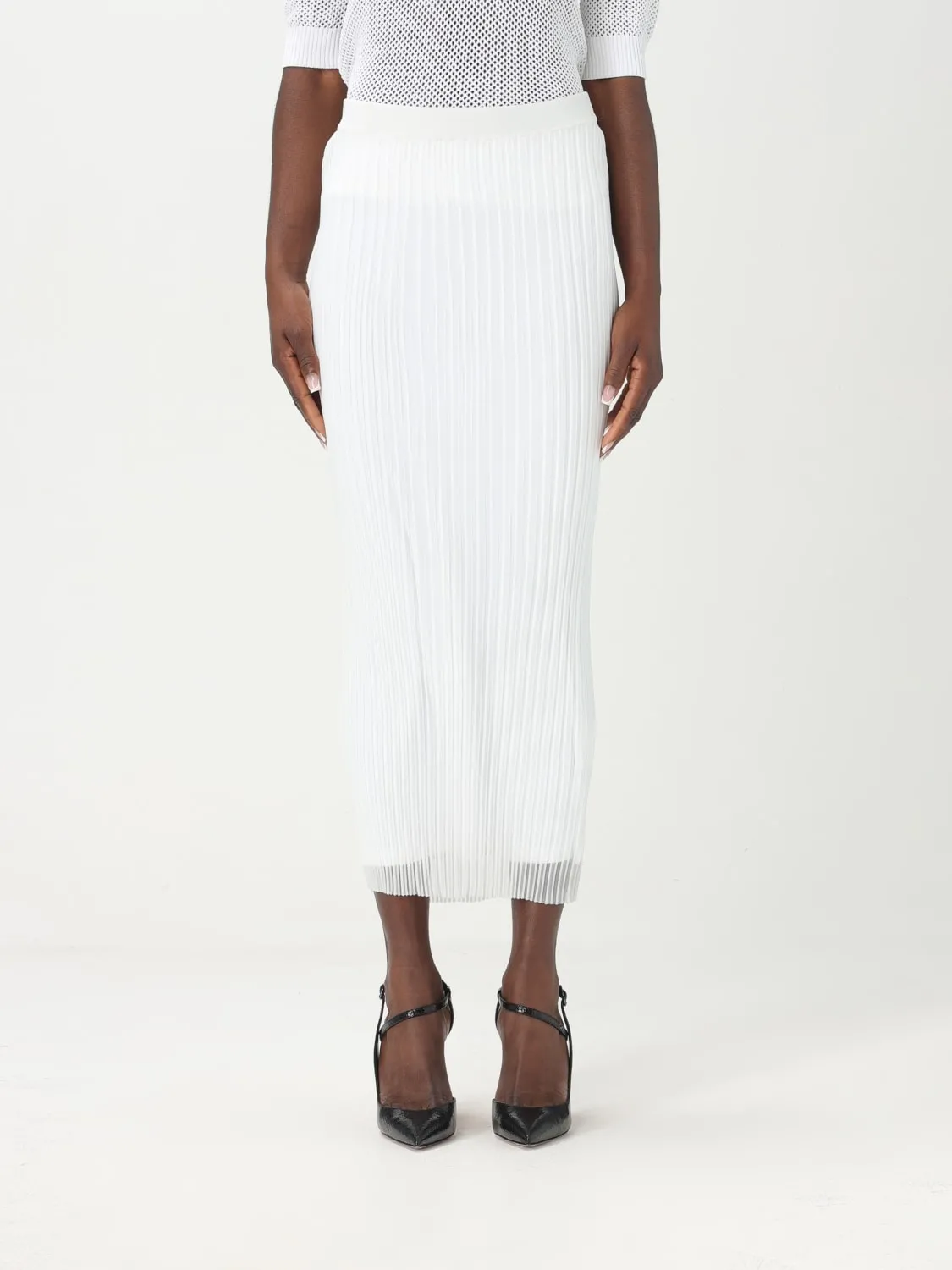 Gonna basic Sportmax in maglia a costine