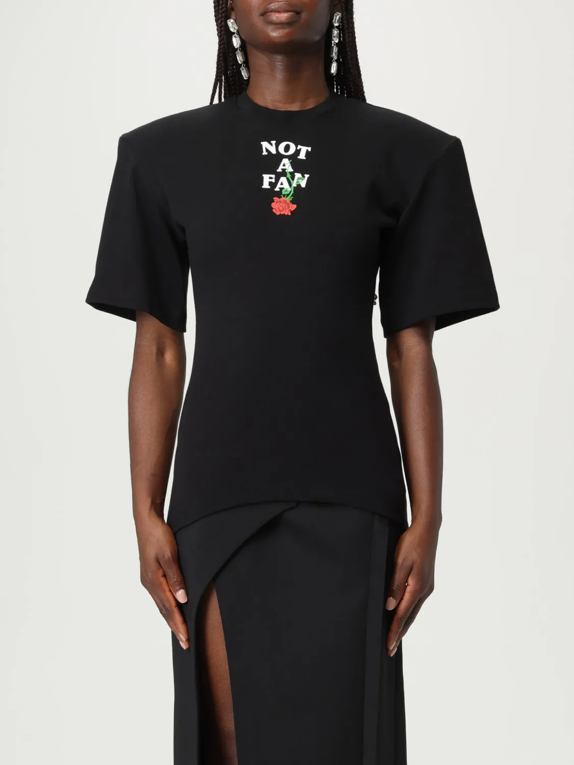 T-shirt in cotone con slogan Ssheena