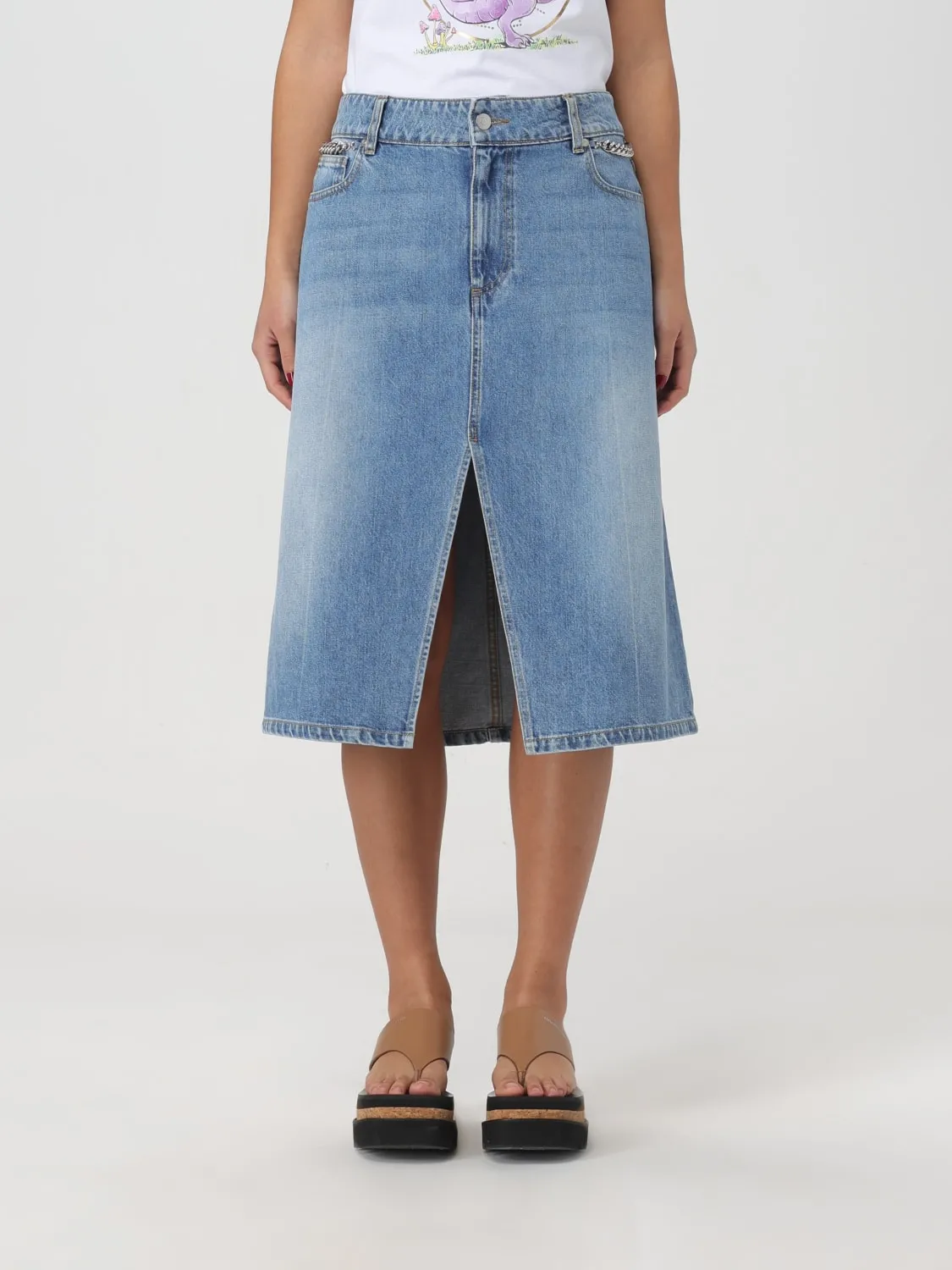 Gonna Stella McCartney in denim di cotone