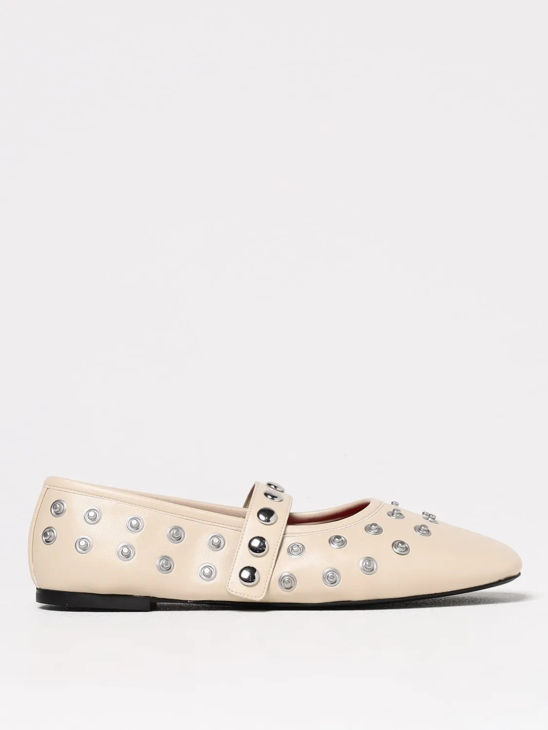 Ballerina Stella McCartney in pelle sintetica riciclata con borchie