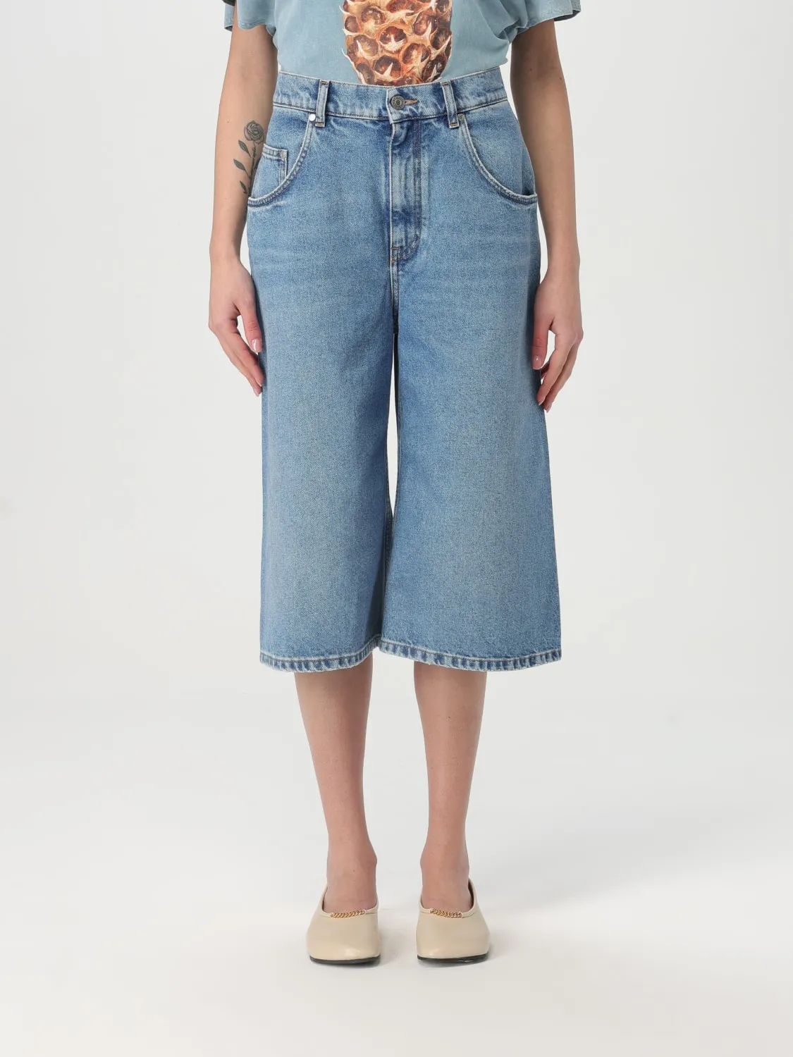 Jeans crop Stella McCartney a vita media