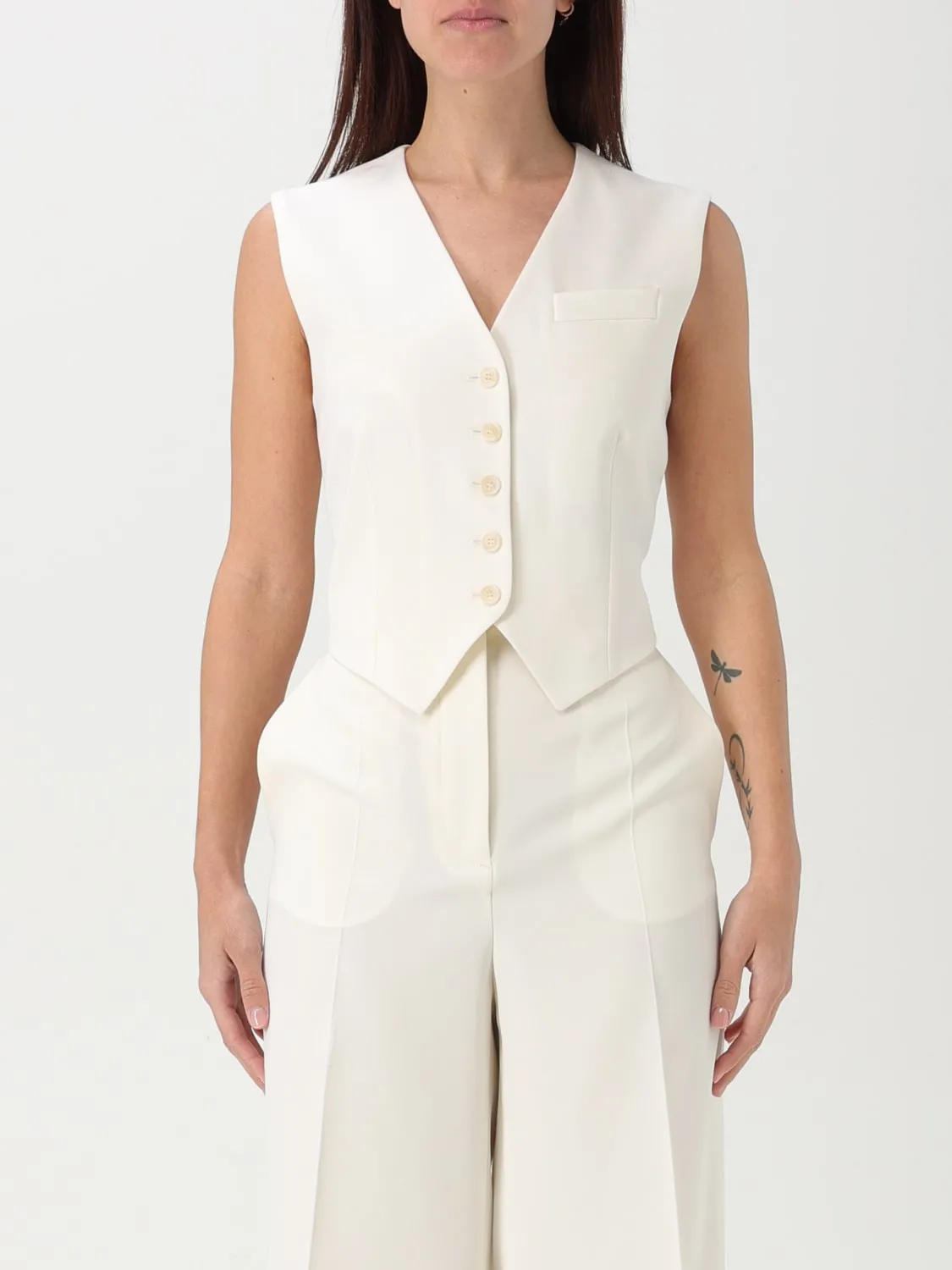 Gilet sartoriale Stella McCartney in lana stretch